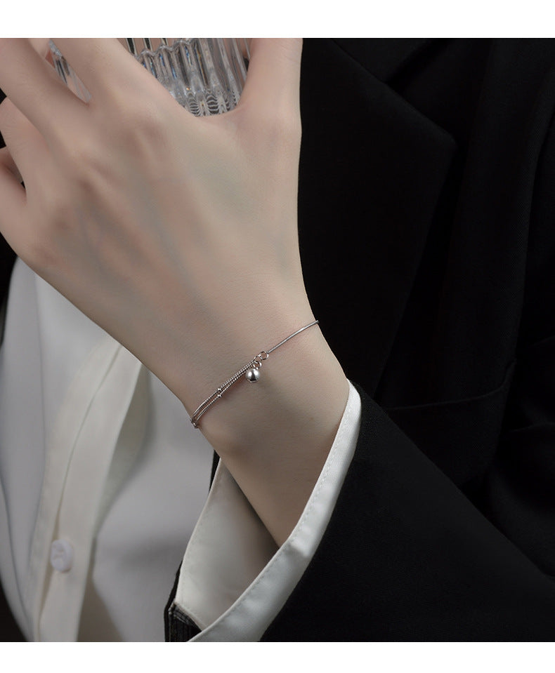 Round Ball Splicing Double Layer Bracelet for Women Fashionable