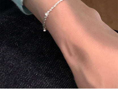 Broken Silver Five-Pointed Star Bracelet for Women Fashionable