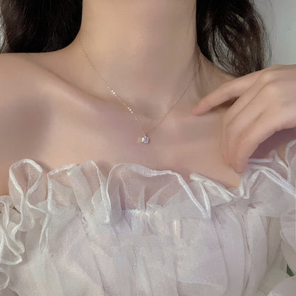 Single Zircon Perfume Bottle Necklace for Women