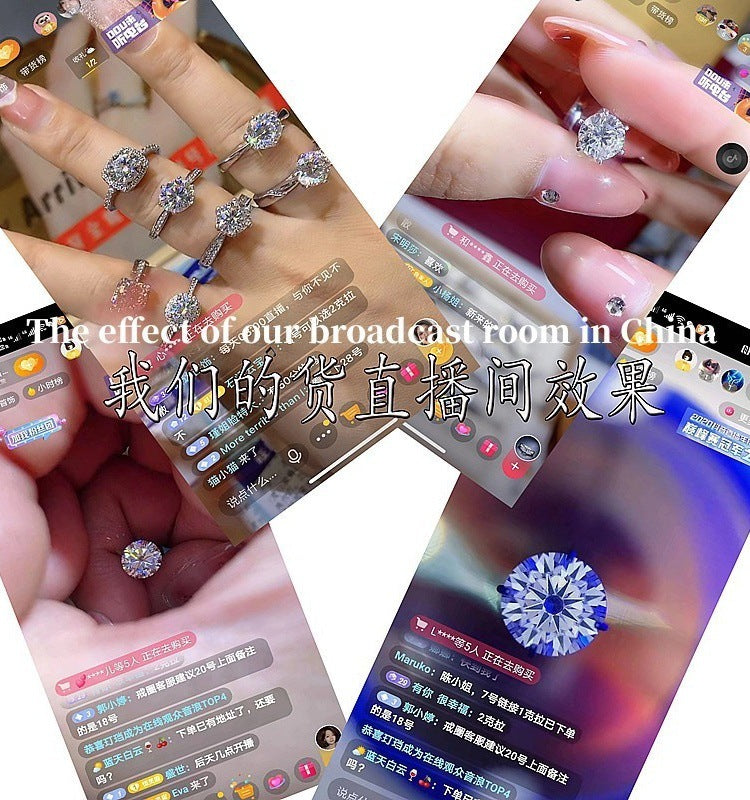 s925Sterling Silver Bracelet1Carat Plated pt950Fashion Versatile Jewelry Manufacturer Cross-Border Moissanite Hand Jewelry Wholesale