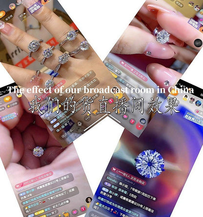 s925Sterling Silver Bracelet1Carat Plated pt950Fashion Versatile Jewelry Manufacturer Cross-Border Moissanite Hand Jewelry Wholesale