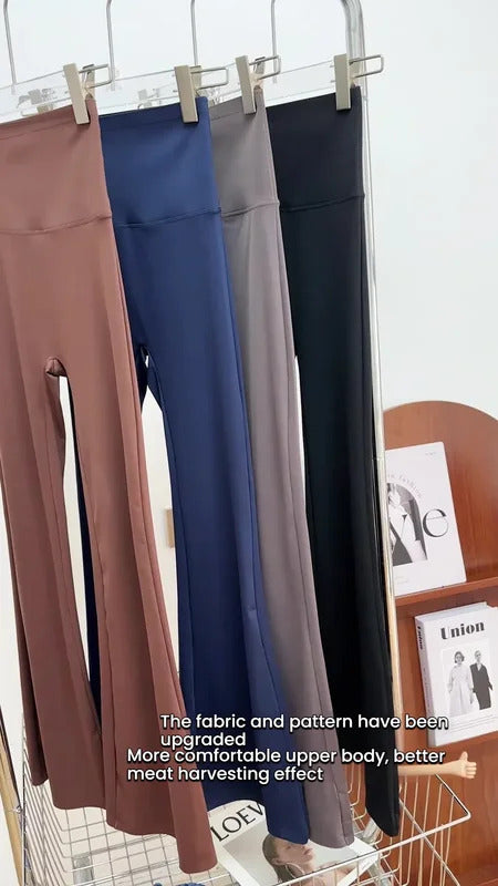 New High Waist Flared Shark Pants for Women Summer Stretchy Bootcut Shark Pants Retro Casual Trousers Streetwear Woman clothes