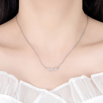 Inlaid Diamond Wave Branch Necklace for Women