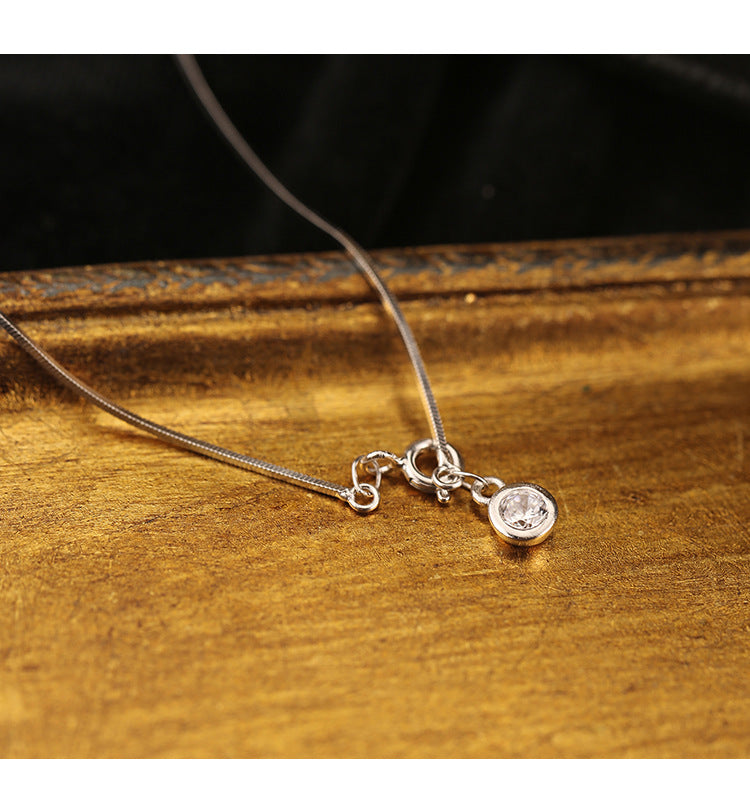 Single Diamond Snake Bone Bracelet for Women Fashion Simple Ins Style