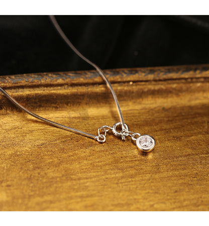 Single Diamond Snake Bone Bracelet for Women Fashion Simple Ins Style