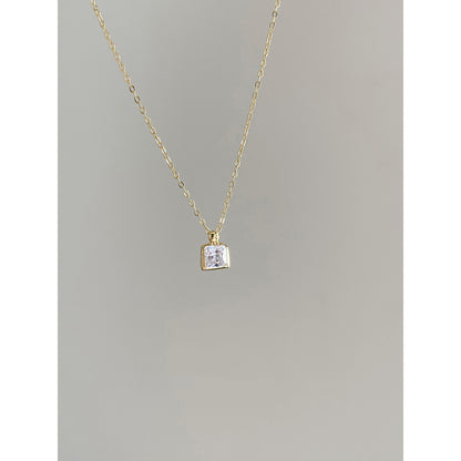 Single Zircon Perfume Bottle Necklace for Women