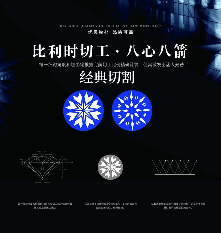 s925Sterling Silver Bracelet1Carat Plated pt950Fashion Versatile Jewelry Manufacturer Cross-Border Moissanite Hand Jewelry Wholesale