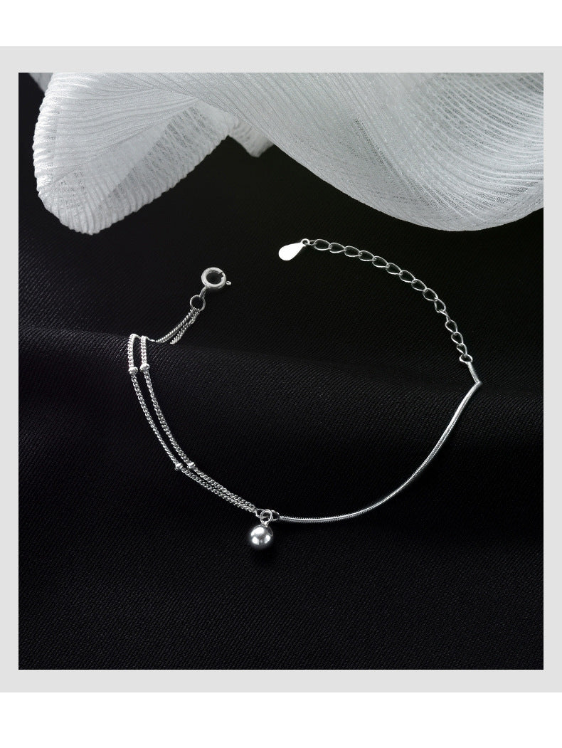 Round Ball Splicing Double Layer Bracelet for Women Fashionable