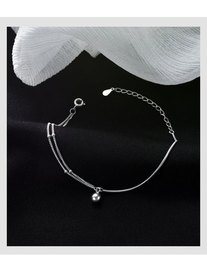 Round Ball Splicing Double Layer Bracelet for Women Fashionable
