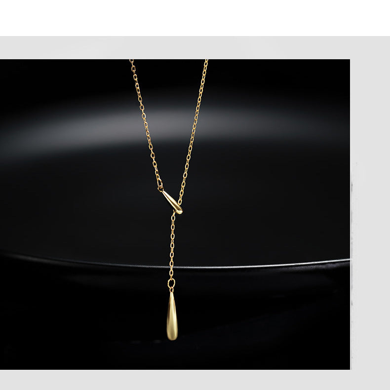Tassel Water Drop Necklace for Women, High-End Design