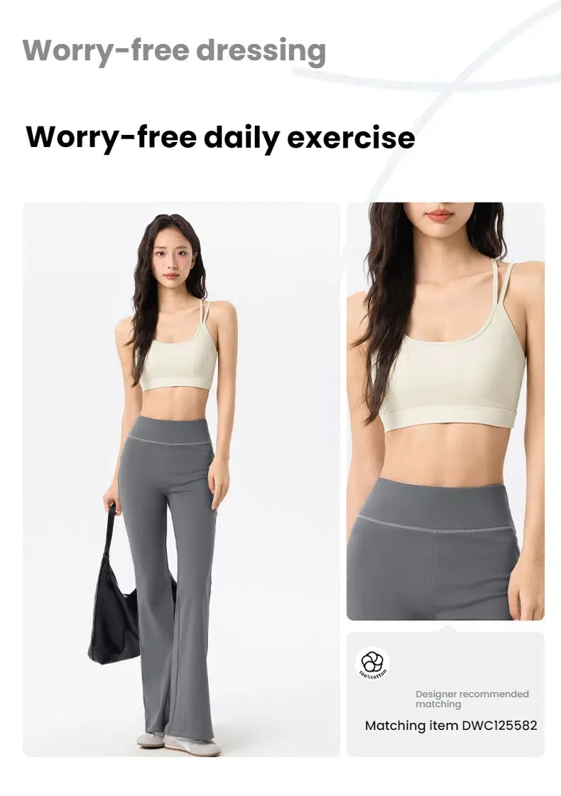 Plus Fleece Yoga Pants Bell Bottom Warm Insulated Autumn Winter Wear Slim Fit Flared Pilates Exercise Leisure Trousers Bootcut