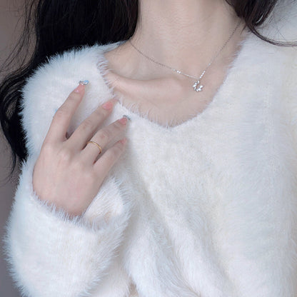 Little Prince Zircon Wheat Spike Necklace for Women