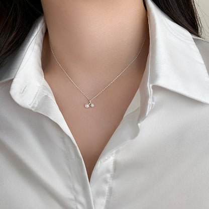Korean Version Niche Design Small Cherry Pearl Necklace Women's