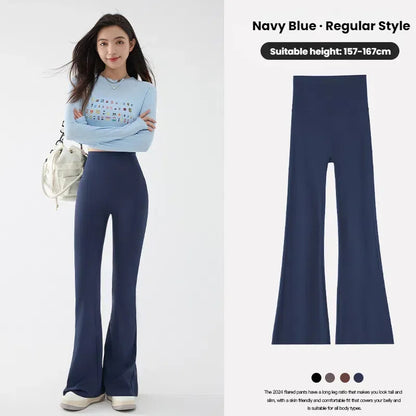 New High Waist Flared Shark Pants for Women Summer Stretchy Bootcut Shark Pants Retro Casual Trousers Streetwear Woman clothes