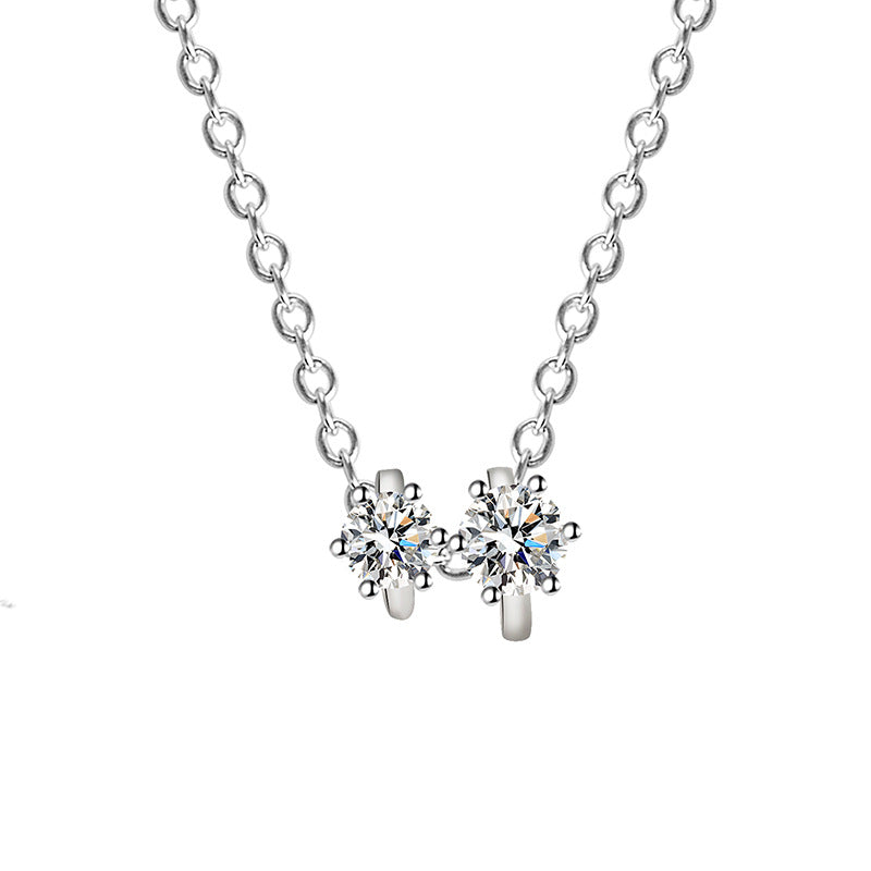 Creative Diamond Ring Necklace for Women Elegant and Simple