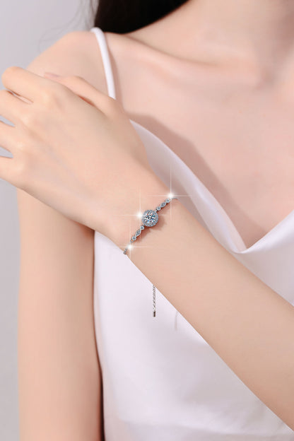 S925 Sterling Silver Bracelet Manufacturer Women's Korean Style Jewelry 1 Carat GRA Certificate Moissanite Bracelet