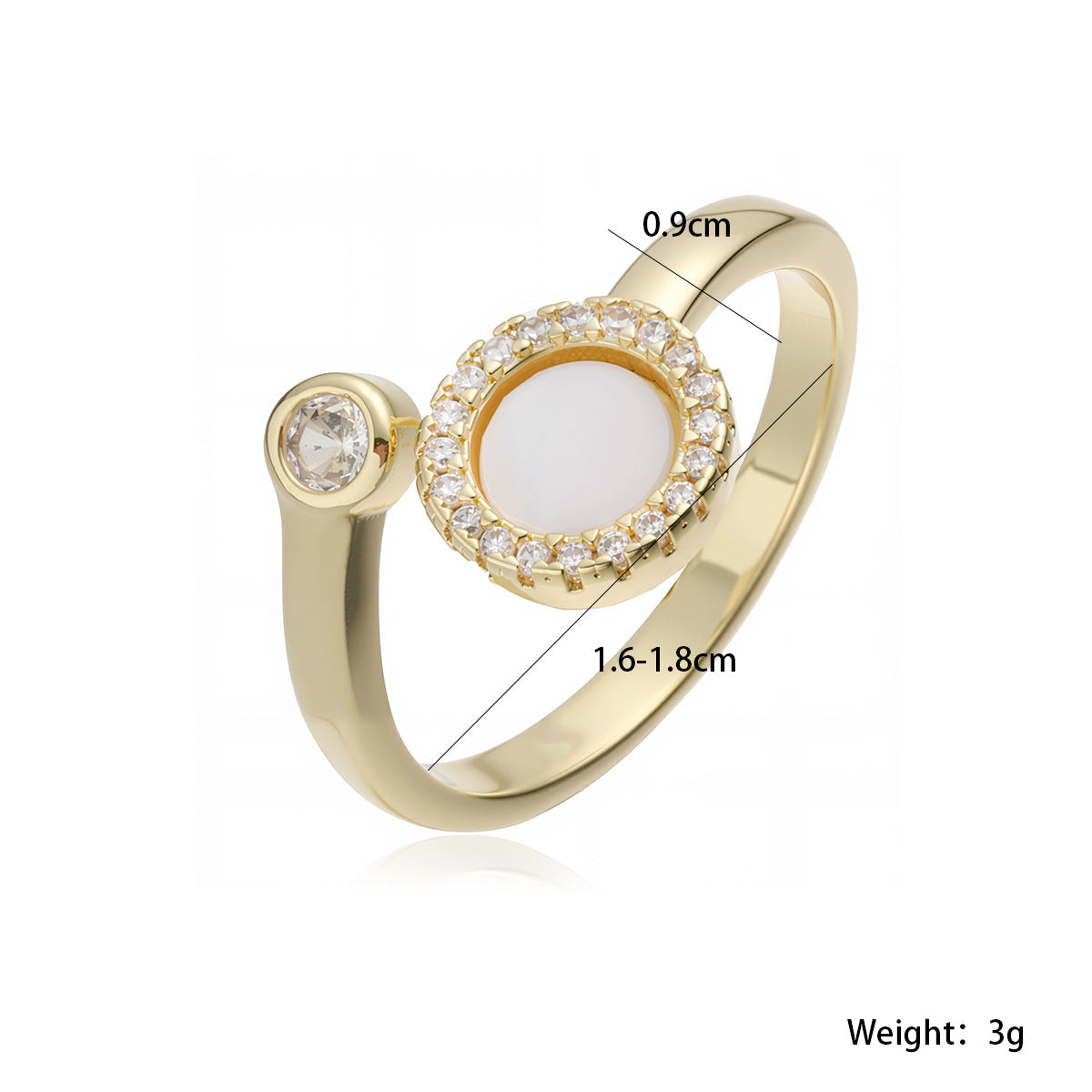 Vintage Heart Geometric Open Ring INS Internet Celebrity Versatile Personality Ring