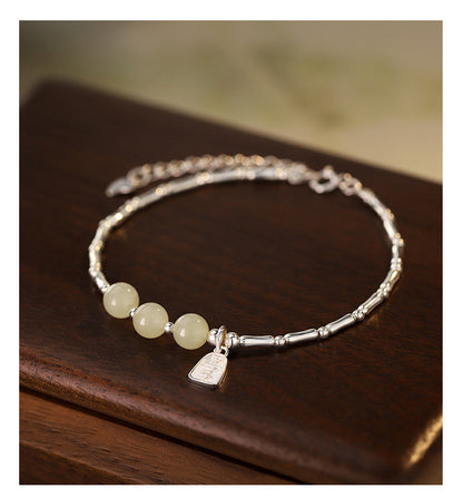 Hetian Jade Bamboo Knot Bracelet for Women Jewelry Wholesale