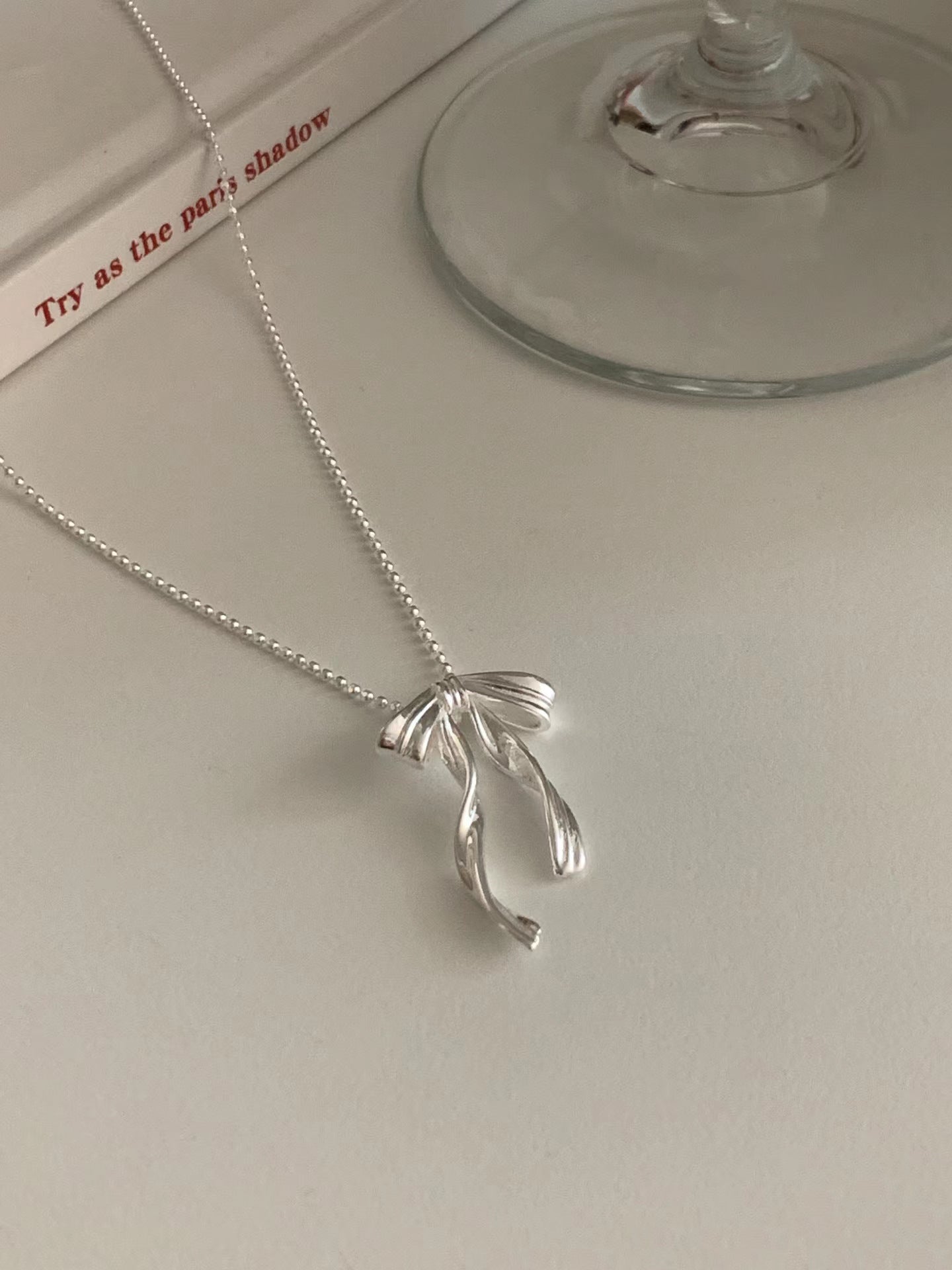 Ballet Style Bow Necklace for Women Fashion Niche Design