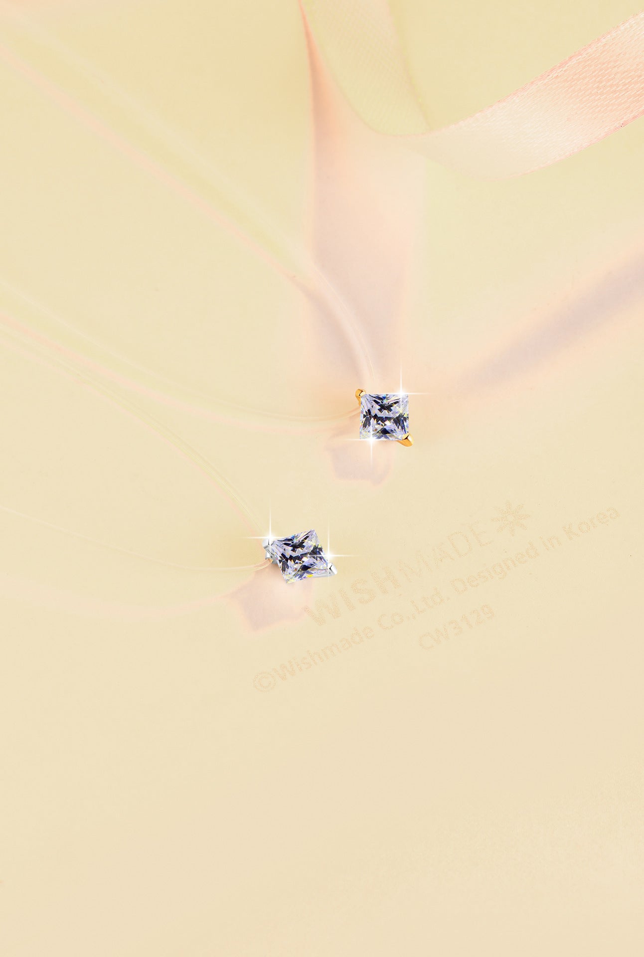 Mermaid Tears Princess Cut Invisible Fish Line Moissanite Pendant S925 Silver Necklace