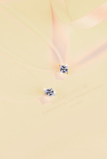 Mermaid Tears Princess Cut Invisible Fish Line Moissanite Pendant S925 Silver Necklace