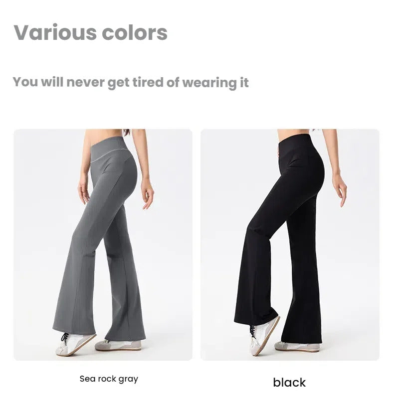 Plus Fleece Yoga Pants Bell Bottom Warm Insulated Autumn Winter Wear Slim Fit Flared Pilates Exercise Leisure Trousers Bootcut