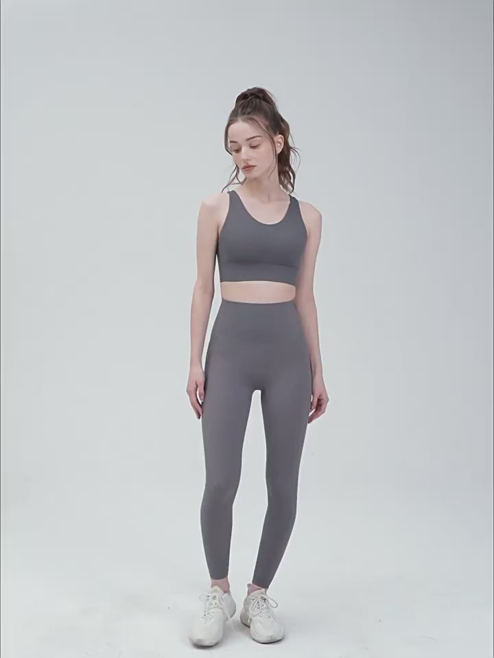 Nulux High-Intensity Tight Yoga Pants High Waist Sports Leggings High Stretch Ultra-Thin Quick-Dry Pants Green Brown Khaki