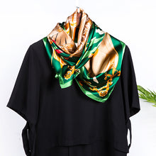 Load image into Gallery viewer, Square scarf 14mm 90cm mulberry silk texture satin silk scarf HZD90JXA
