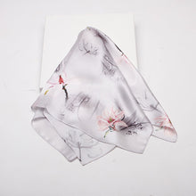 Load image into Gallery viewer, square scarf  14mm 53cm silk Scarf Elegant Flower Scarves JXZS53YLD2A
