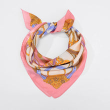 Load image into Gallery viewer, Square Scarf 14mm 53cm Twill Silk Scarf Elegant Flower Scarves  JXHUZHOU012A
