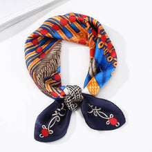 Load image into Gallery viewer, Square 14mm 53cm silk Leopard Print Chain Pattern Scarf  JXHUZHOU02B
