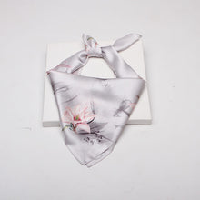 Load image into Gallery viewer, square scarf  14mm 53cm silk Scarf Elegant Flower Scarves JXZS53YLD2A
