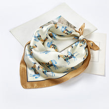 Load image into Gallery viewer, Square 14MM 53cm twill silk hand Rolled Edges Scarf JXSZD530001A

