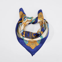 Load image into Gallery viewer, Square Scarf 14mm 53cm Twill Silk Scarf Elegant Flower Scarves JXHUZHOU012B
