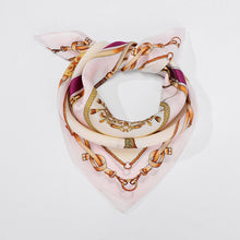 Load image into Gallery viewer, square scarf 14mm 53cm silk Scarf Elegant Flower Scarves   JXZS53YLD2C
