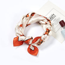 Load image into Gallery viewer, Square 14MM 53cm twill silk hand Rolled Edges Scarf JXSZD530001B
