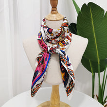 Load image into Gallery viewer, Square 16MM 90cm twill silk hand Rolled Edges Scarf  SZD900003B
