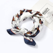 Load image into Gallery viewer, Square 14MM 53cm twill silk hand Rolled Edges Scarf JXSZD530001C
