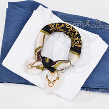 Load image into Gallery viewer, square scarf 14mm 53cm silk Scarf Elegant Flower Scarves JXZS53YLD2D
