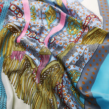 Load image into Gallery viewer, Square 14MM 90cm twill silk hand Rolled Edges Scarf JXSZ90DXG41C
