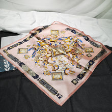 Load image into Gallery viewer, Square Scarf 14mm 53cm Twill Silk Scarf Elegant Flower Scarves JXZS53YJD64D
